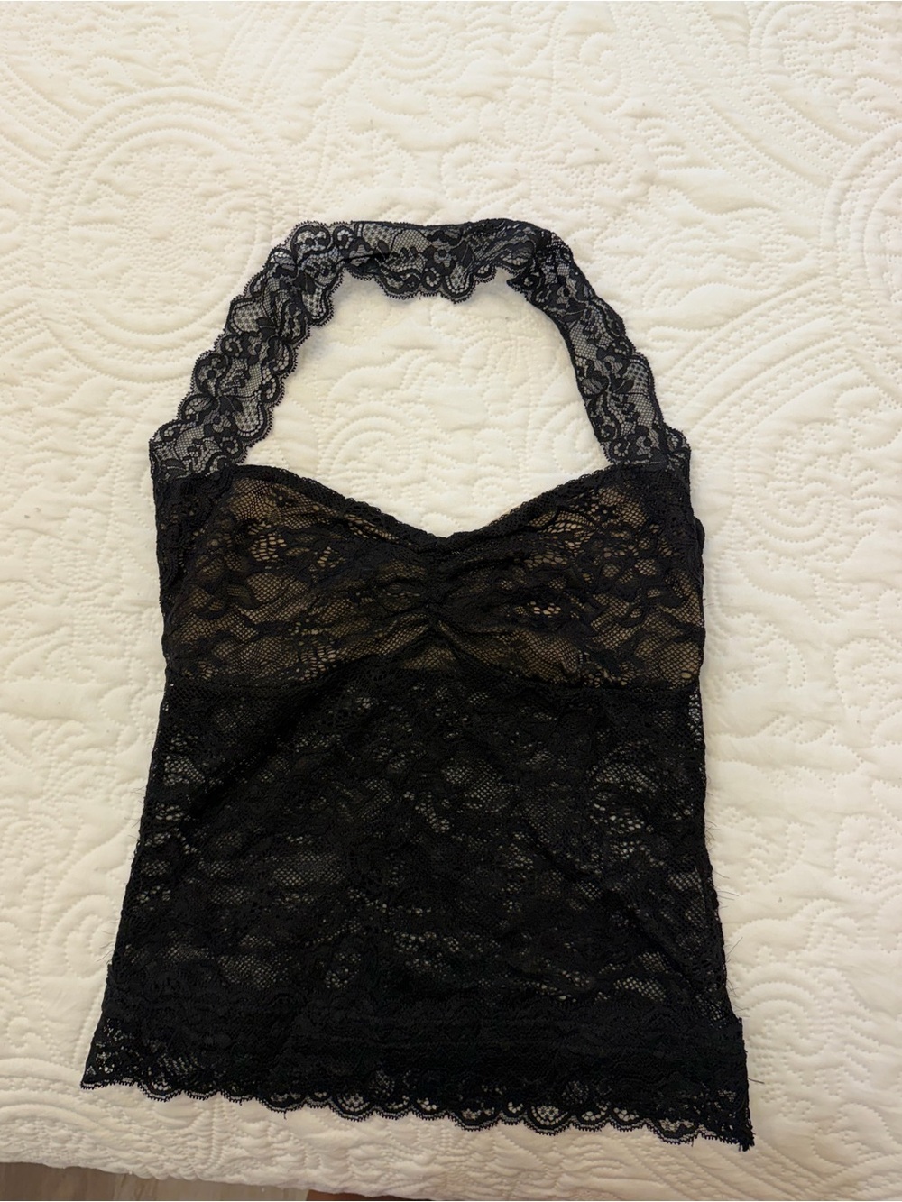Princess Polly Black Lace Halter Top🖤